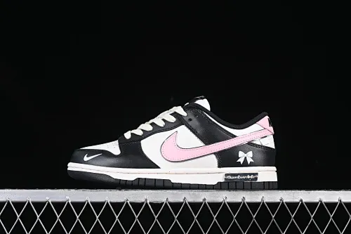 All categories Nk SB Dunk series Nk SB Dunk Low low-top sneakers Nk SB Dunk Low bow tie black and white pink low-top casual sneakers BP1220-009